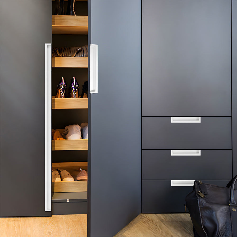 Modern Rectangular Concealed Wardrobe & Drawer Handles