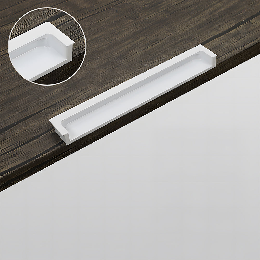 Modern Rectangular Concealed Wardrobe & Drawer Handles