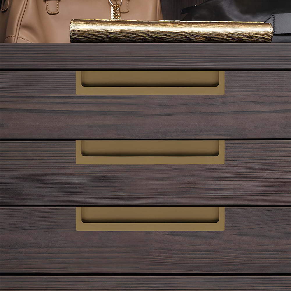 Modern Rectangular Concealed Wardrobe & Drawer Handles