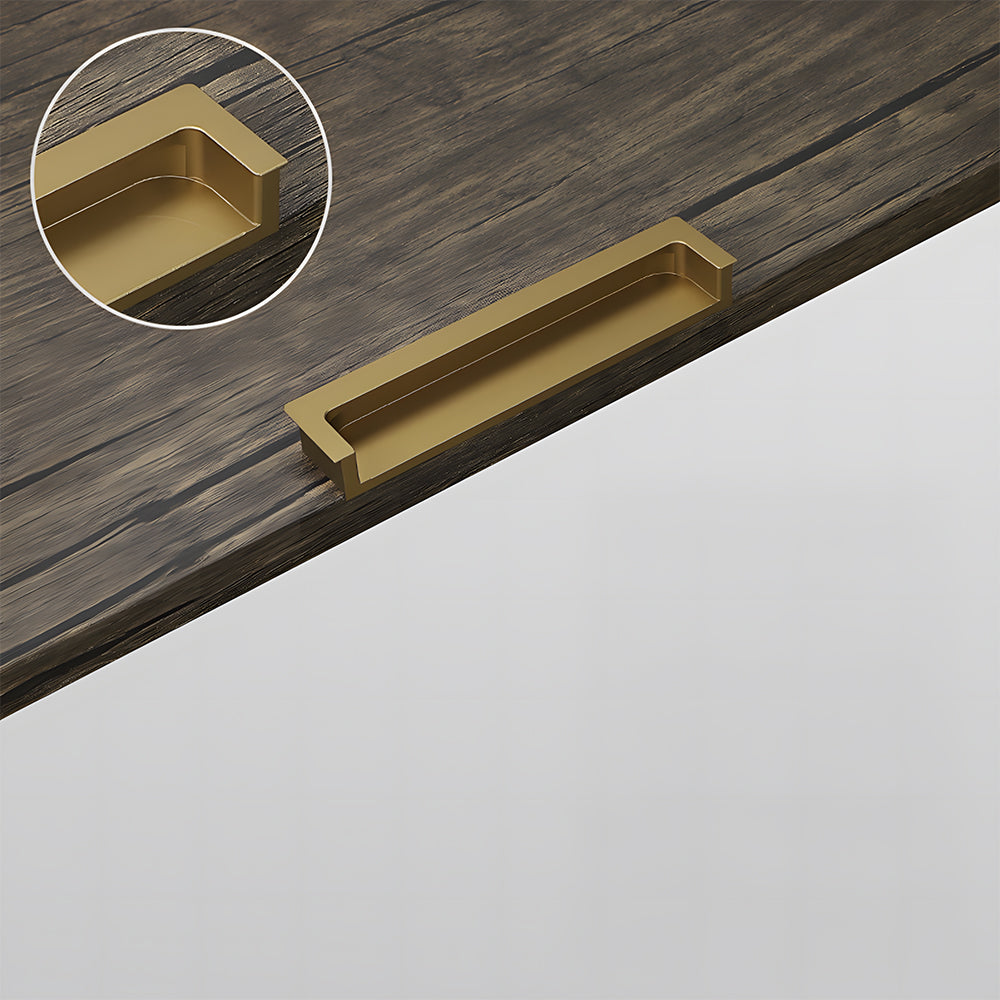Modern Rectangular Concealed Wardrobe & Drawer Handles