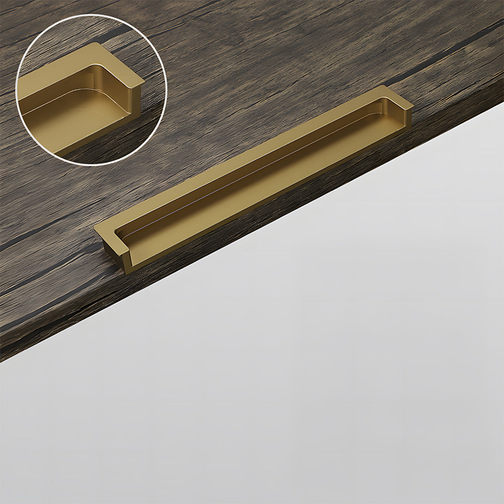Modern Rectangular Concealed Wardrobe & Drawer Handles