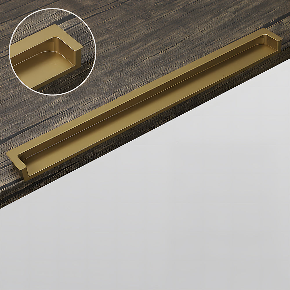 Modern Rectangular Concealed Wardrobe & Drawer Handles