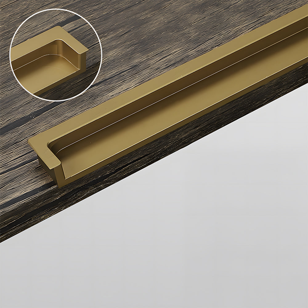 Modern Rectangular Concealed Wardrobe & Drawer Handles