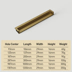 Modern Rectangular Concealed Wardrobe & Drawer Handles