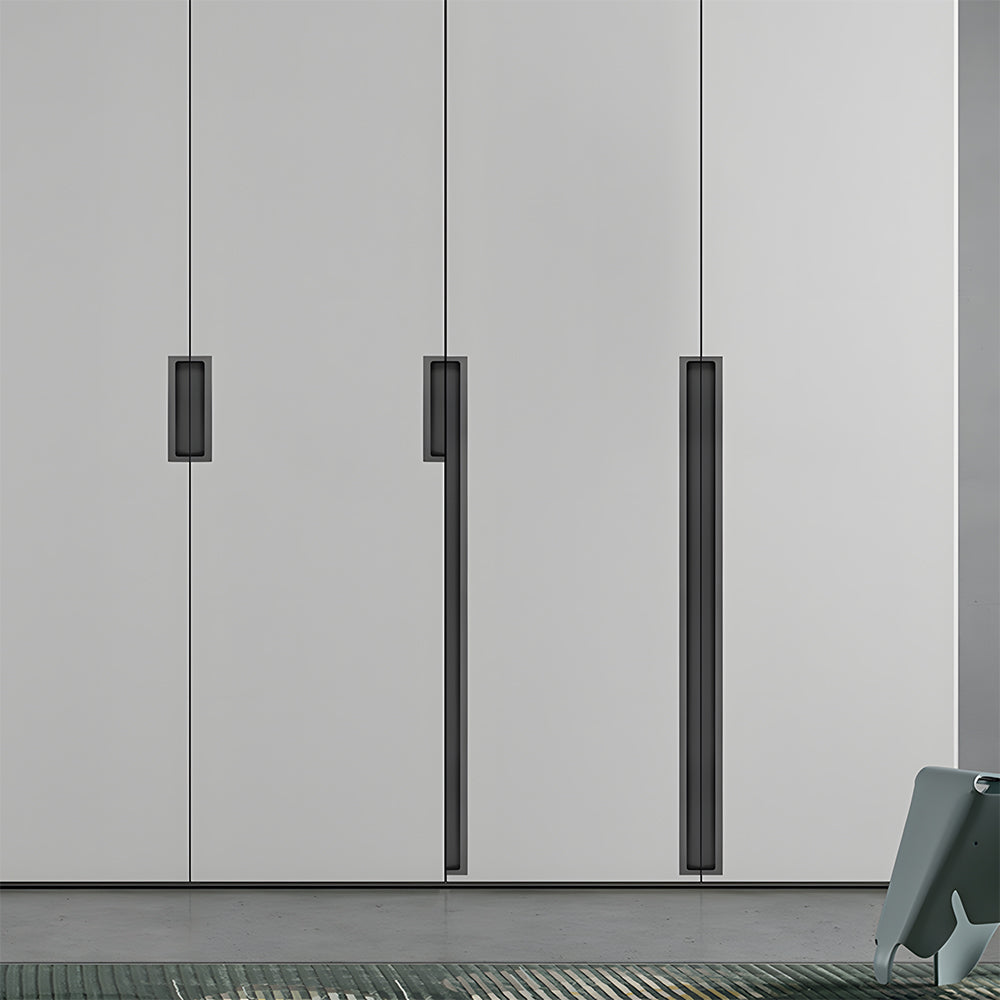 Modern Rectangular Concealed Wardrobe & Drawer Handles