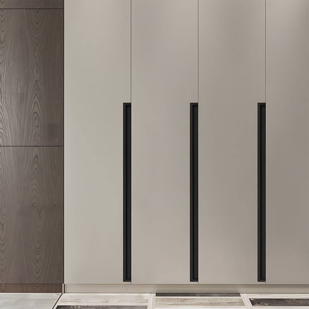 Modern Rectangular Concealed Wardrobe & Drawer Handles