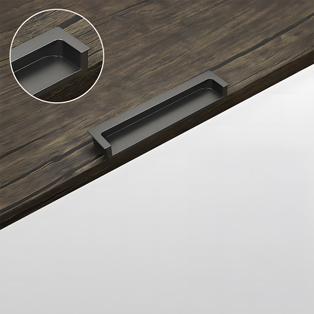 Modern Rectangular Concealed Wardrobe & Drawer Handles