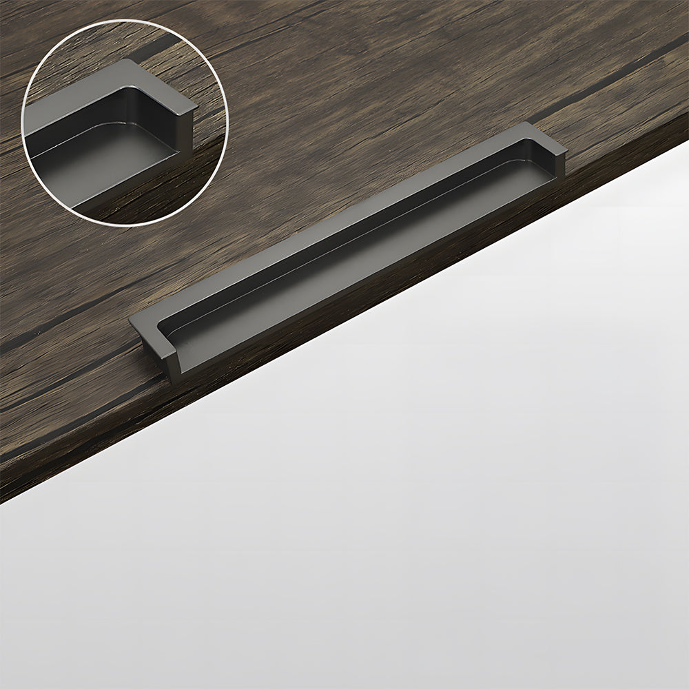 Modern Rectangular Concealed Wardrobe & Drawer Handles