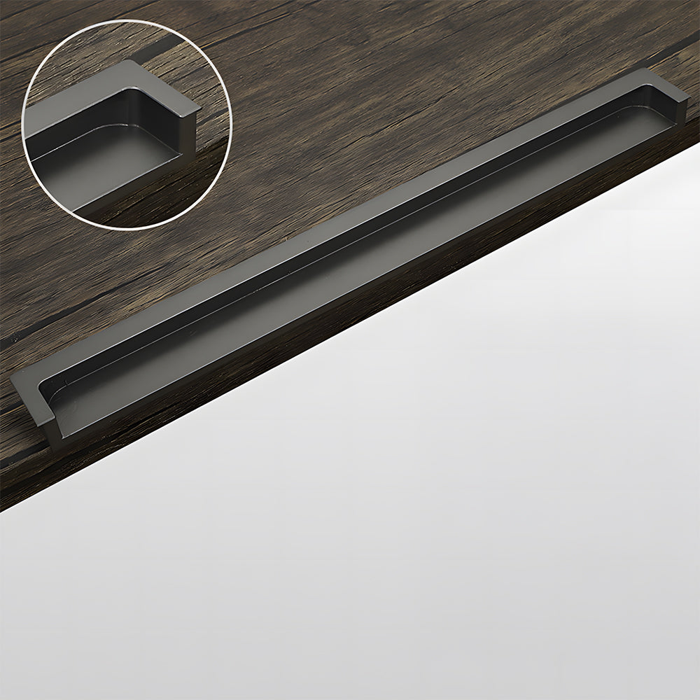 Modern Rectangular Concealed Wardrobe & Drawer Handles