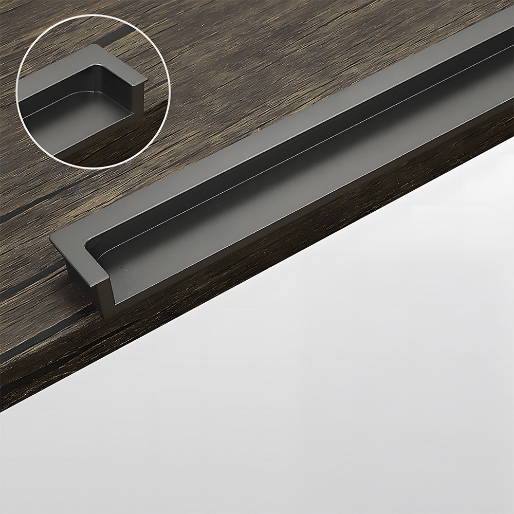 Modern Rectangular Concealed Wardrobe & Drawer Handles