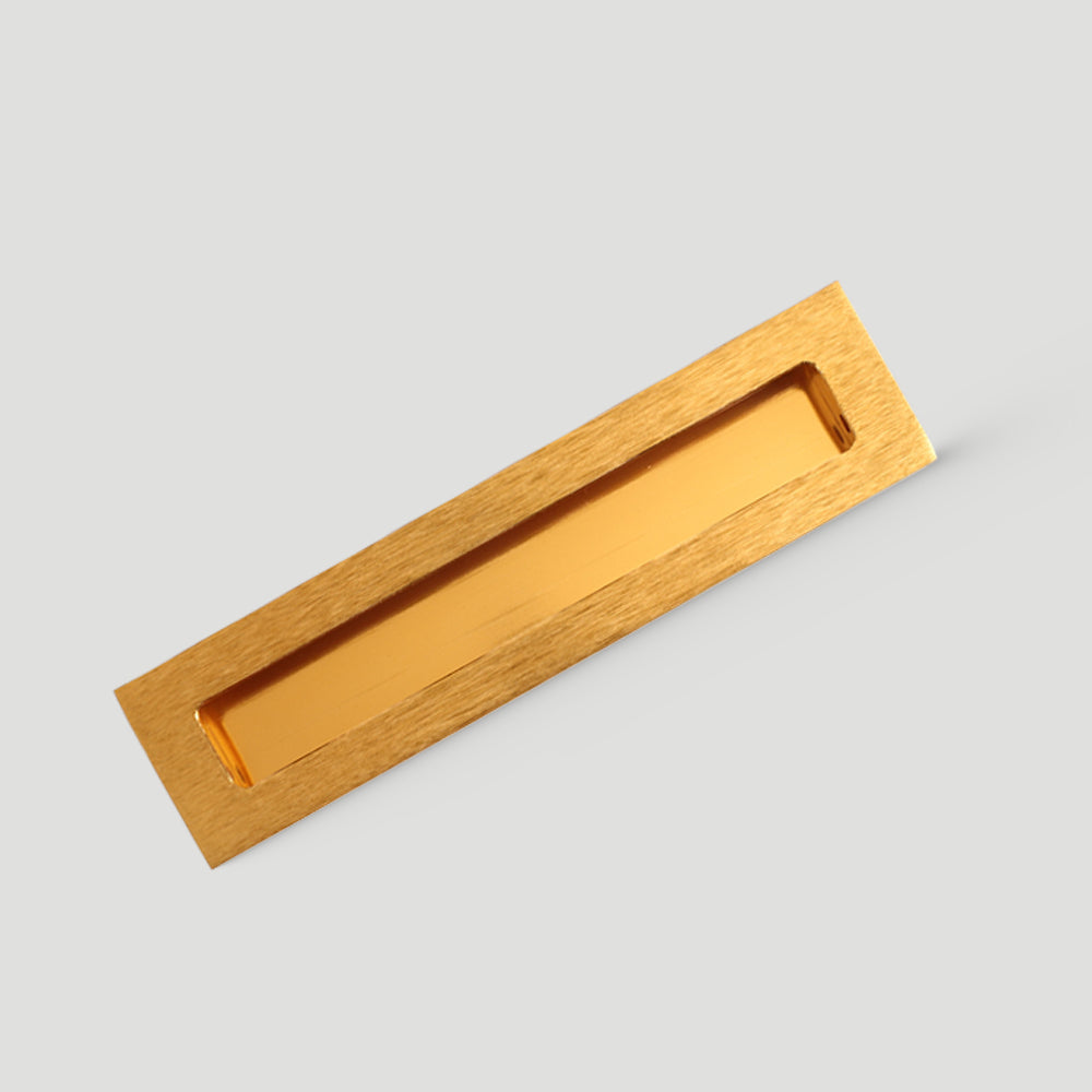 Modern Rectangular Flush Finger Pull Cupboard Handles