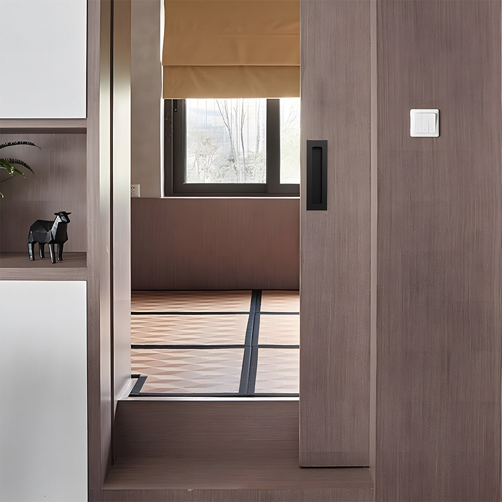 Modern Rectangular Flush Finger Pull Cupboard Handles