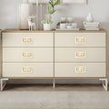 Modern Rectangular Gold Ring Pull Drawer Handles