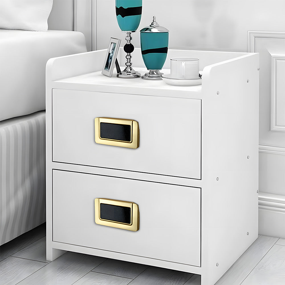 Modern Rectangular Gold Ring Pull Drawer Handles