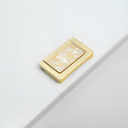 Modern Rectangular Gold Ring Pull Drawer Handles