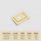 Modern Rectangular Gold Ring Pull Drawer Handles