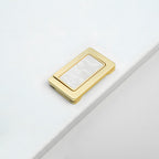 Modern Rectangular Gold Ring Pull Drawer Handles
