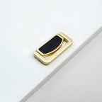 Modern Rectangular Gold Ring Pull Drawer Handles