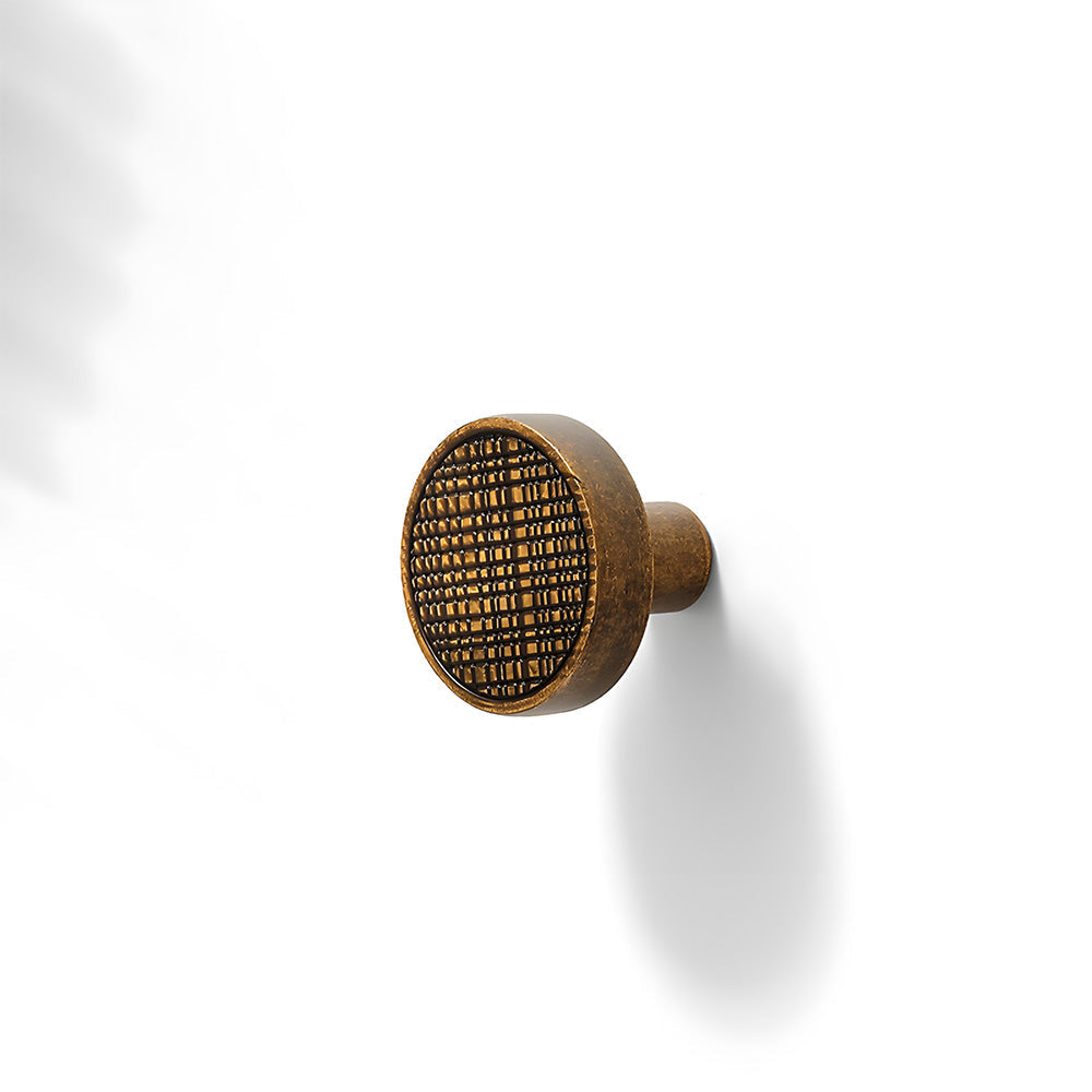 Modern Rectangular Knurled Cabinet Handles & Round Knobs