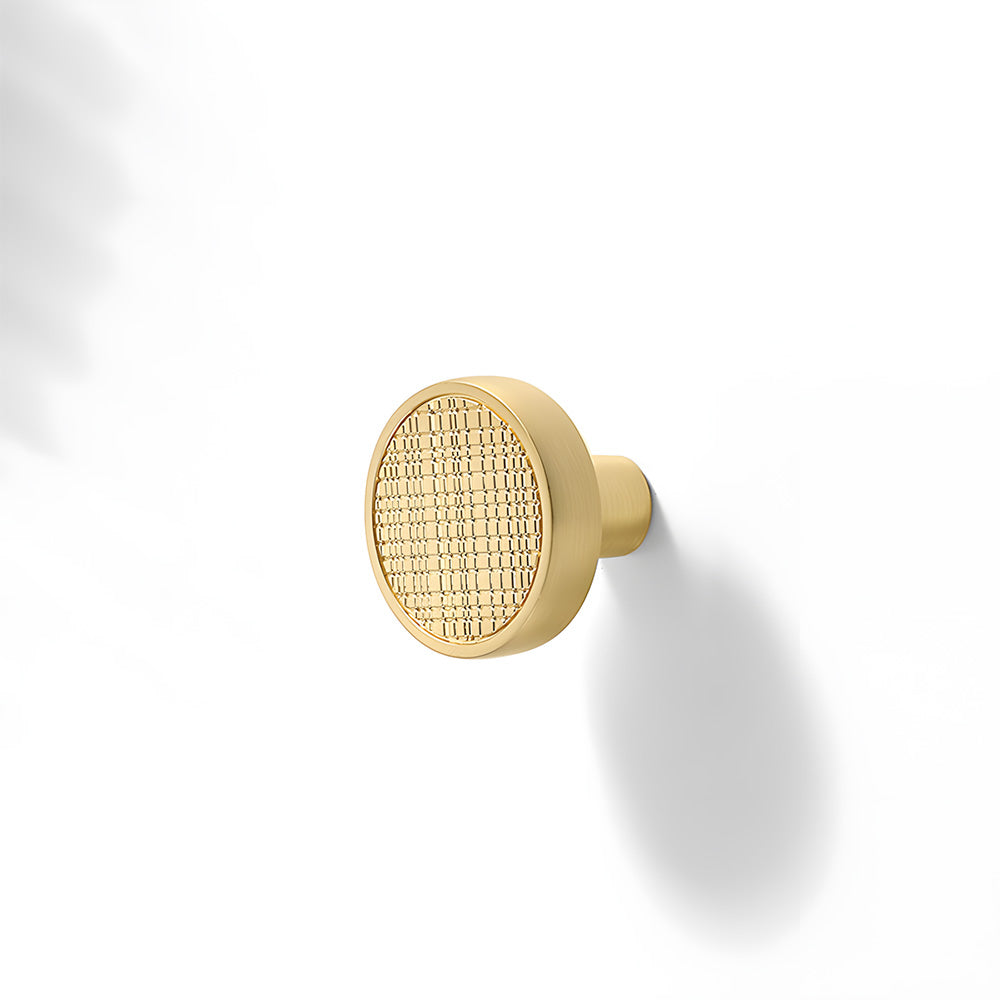 Modern Rectangular Knurled Cabinet Handles & Round Knobs