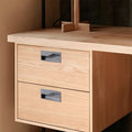 Modern Rectangular Knurled Recessed Drawer Handles