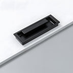 Modern Rectangular Recessed Cupboard Handles with Sliding Grip