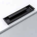 Modern Rectangular Recessed Cupboard Handles with Sliding Grip
