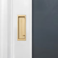 Modern Rectangular Recessed Cupboard Handles with Sliding Grip