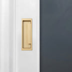Modern Rectangular Recessed Cupboard Handles with Sliding Grip
