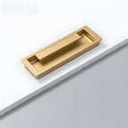 Modern Rectangular Recessed Cupboard Handles with Sliding Grip