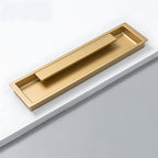 Modern Rectangular Recessed Cupboard Handles with Sliding Grip