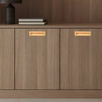 Modern Rectangular Recessed Finger Pull Cupboard Handles