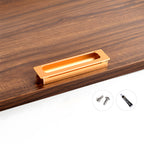 Modern Rectangular Recessed Finger Pull Cupboard Handles