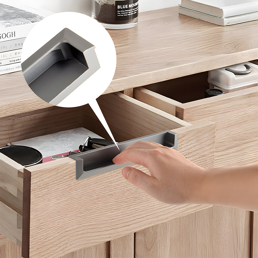Modern Rectangular Recessed Finger Pull Handles