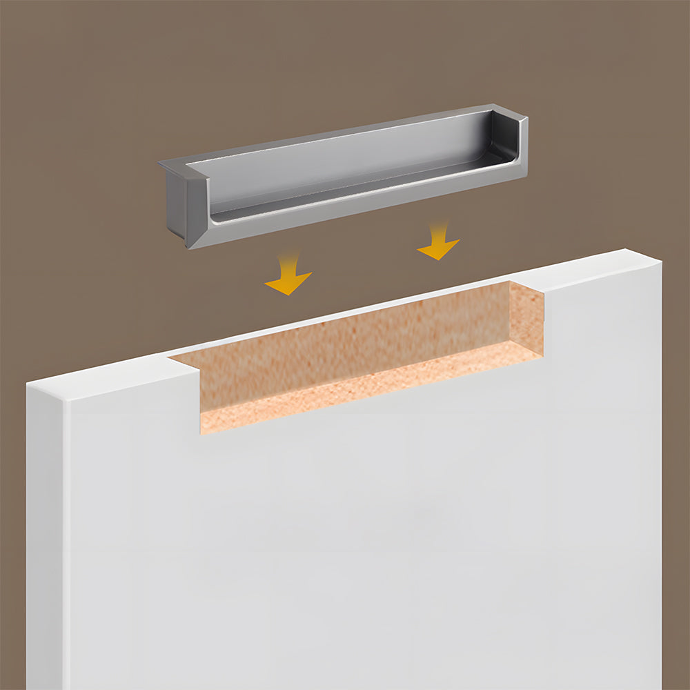 Modern Rectangular Recessed Finger Pull Handles