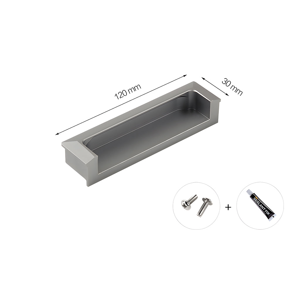 Modern Rectangular Recessed Finger Pull Handles