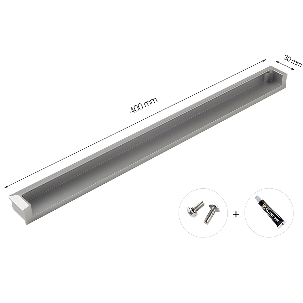 Modern Rectangular Recessed Finger Pull Handles