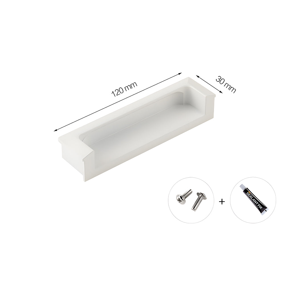 Modern Rectangular Recessed Finger Pull Handles