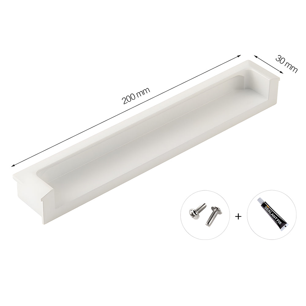 Modern Rectangular Recessed Finger Pull Handles