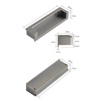 Modern Rectangular Recessed Finger Pull Handles