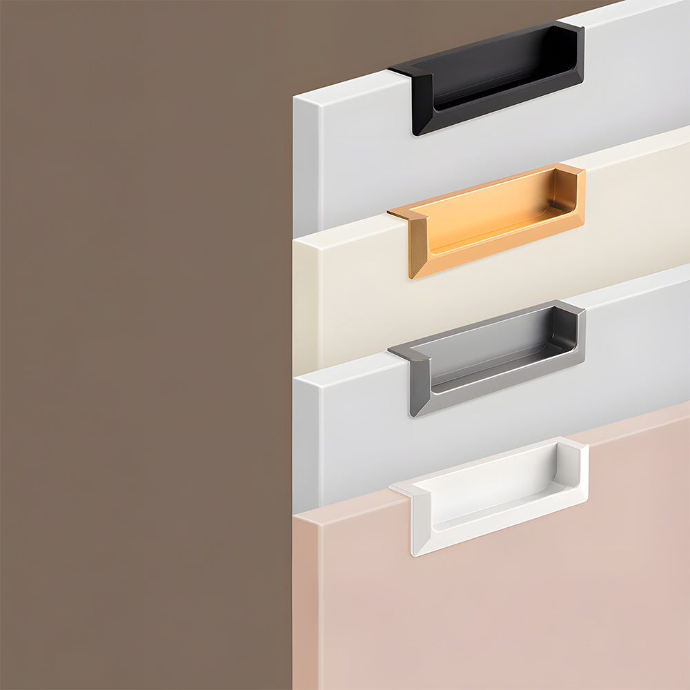 Modern Rectangular Recessed Finger Pull Handles