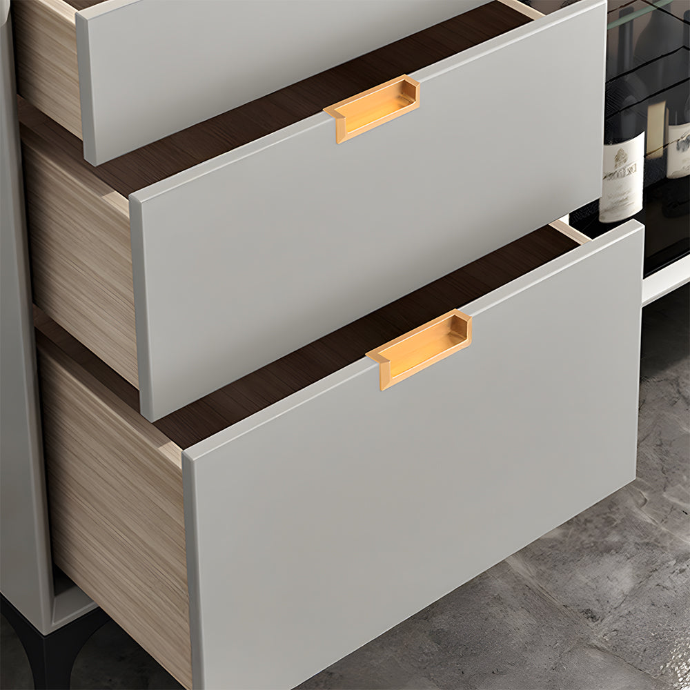 Modern Rectangular Recessed Finger Pull Handles
