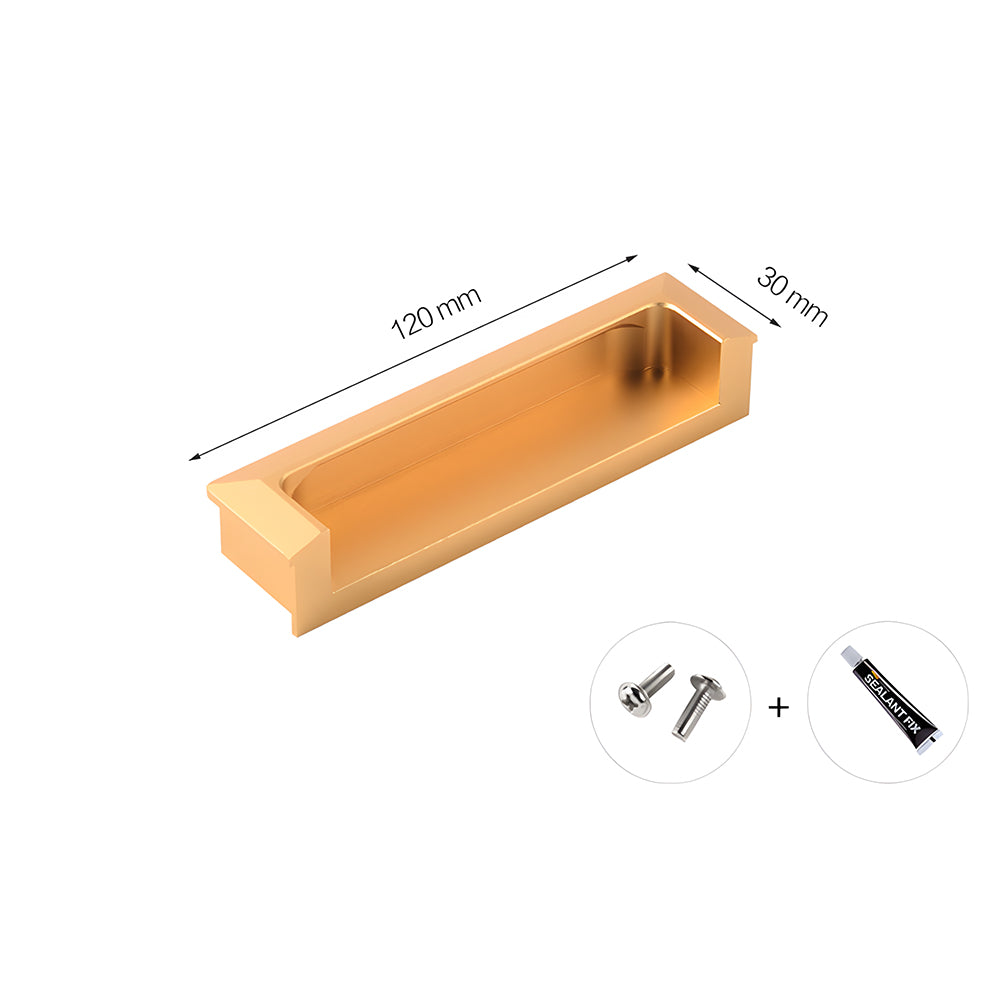 Modern Rectangular Recessed Finger Pull Handles