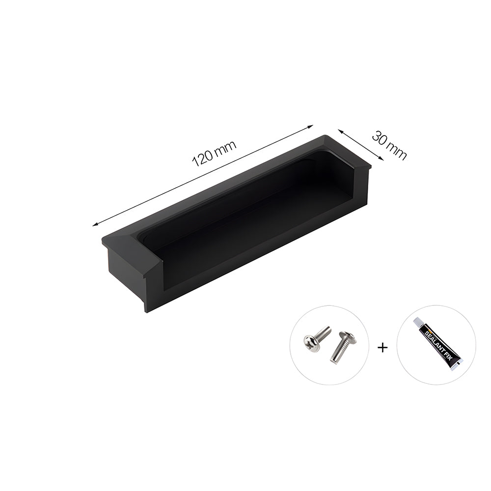 Modern Rectangular Recessed Finger Pull Handles
