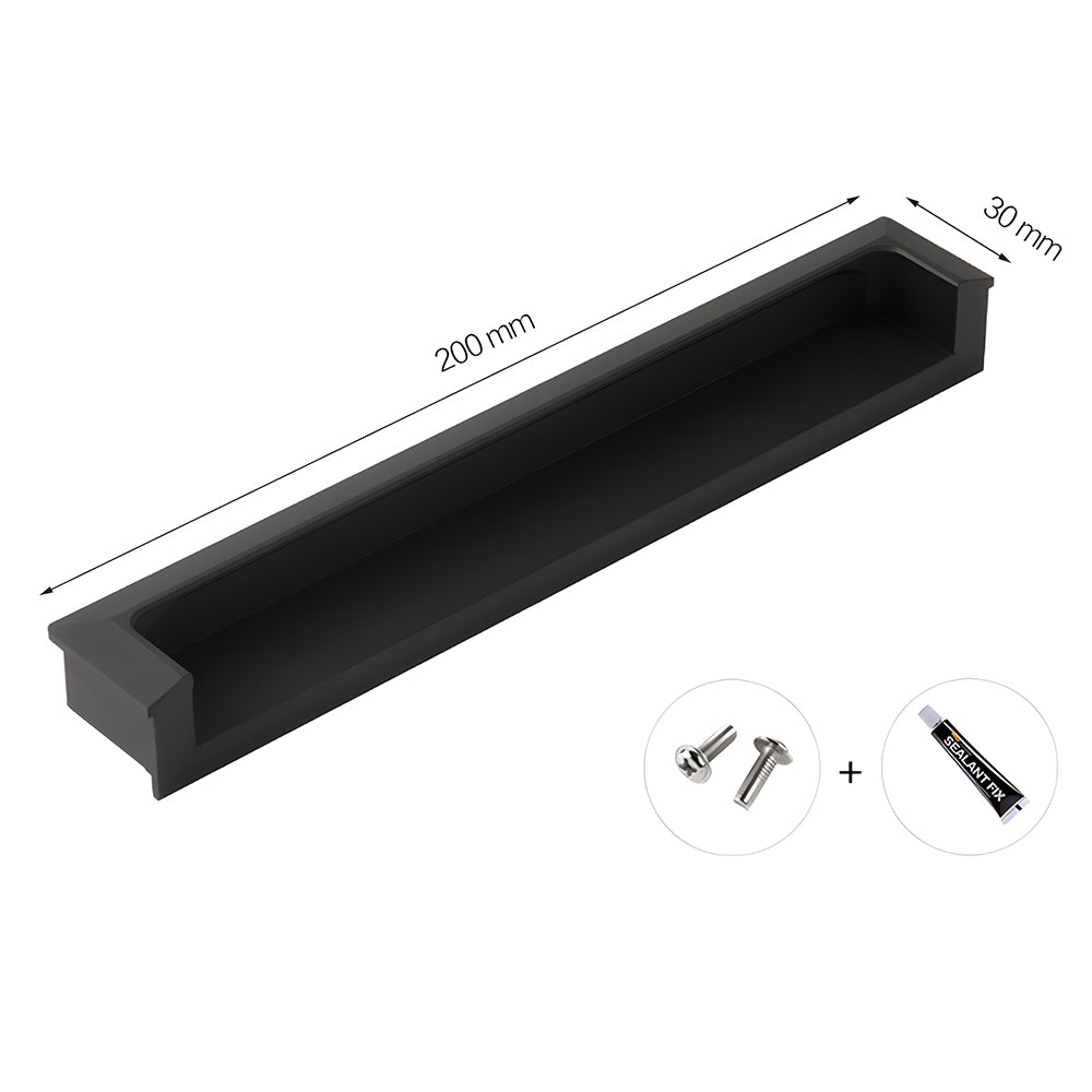 Modern Rectangular Recessed Finger Pull Handles