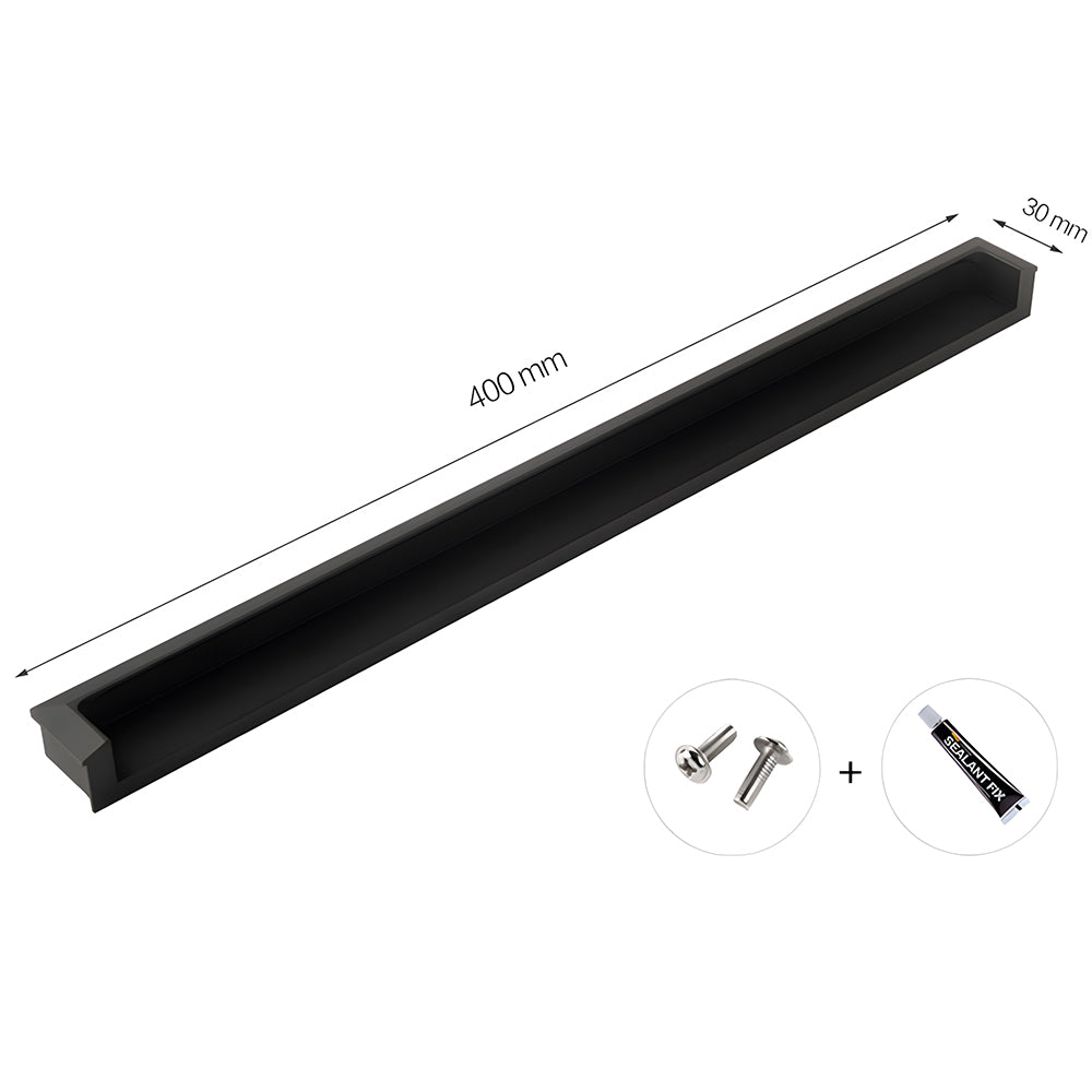 Modern Rectangular Recessed Finger Pull Handles