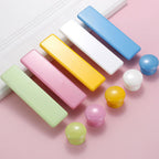 Modern Rectangular Wooden Wardrobe Handles and Round Knobs