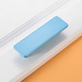 Modern Rectangular Wooden Wardrobe Handles and Round Knobs