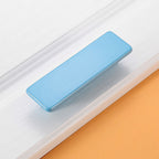 Modern Rectangular Wooden Wardrobe Handles and Round Knobs