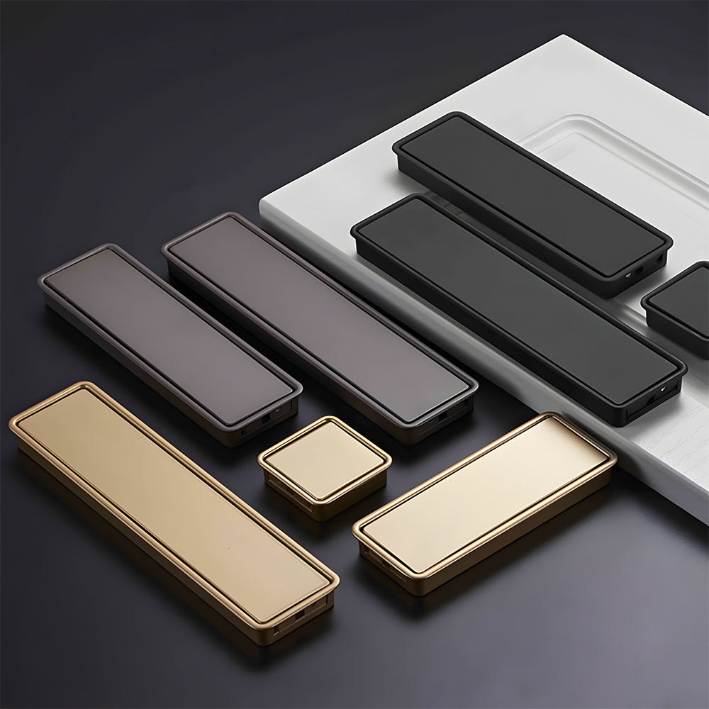 Modern Rectangular & Square Recessed Cupboard Handles